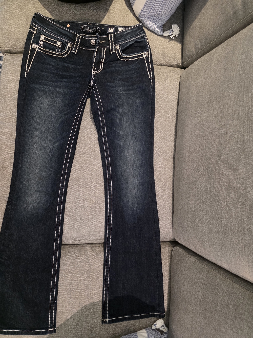 Miss Me Dark Wash Bootcut Jeans - Navy Blue Women's Size 27